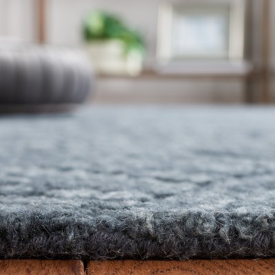 Dark Gray Hand-Tufted Wool Medallion Area Rug 3' x 5'