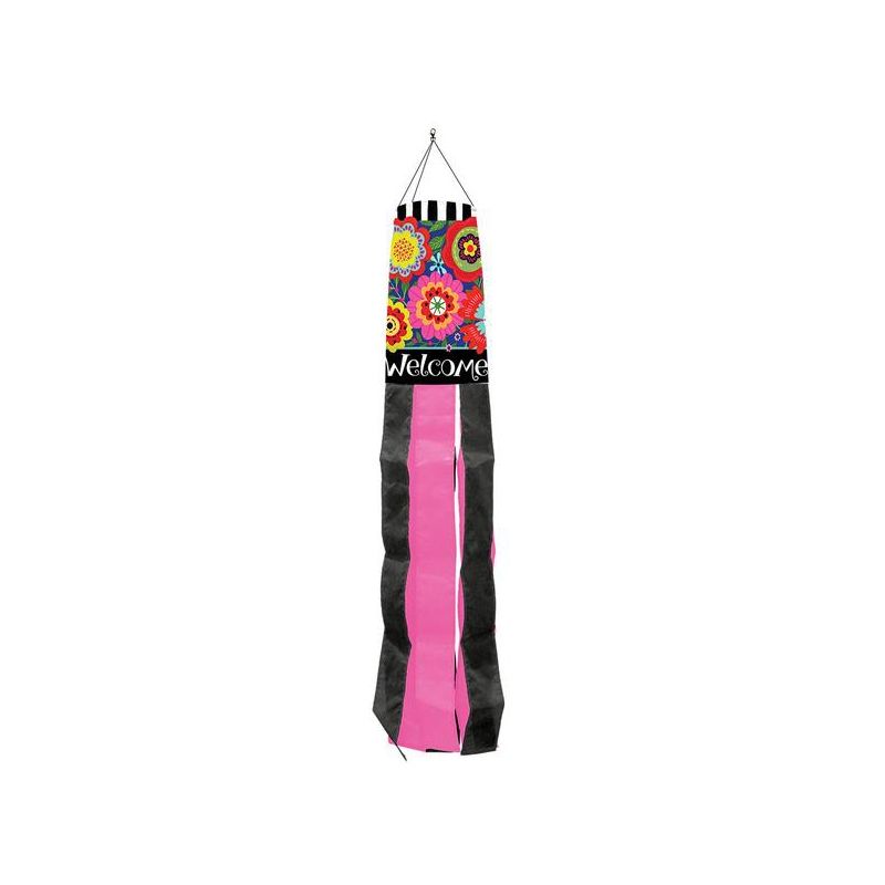 Briarwood Lane Spring Bright Blooms Windsock Wind Twister 40x6, 1 of 4