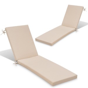 Crestlive Products Patio Outdoor Chaise Lounge Cushion Beige 2 PC - 1 of 1