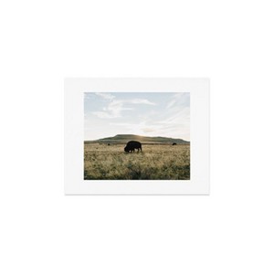 Chelsea Victoria Buffalo Sunset Art Print Unframed Wall Poster Green - Deny Designs - 1 of 4