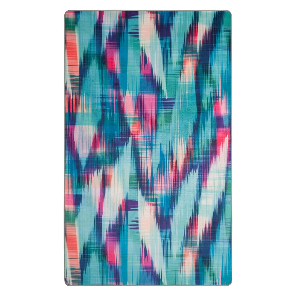 3'x5' Tie Dye Design Loomed Accent Rug Turquoise/Fuchsia - Safavieh