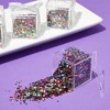 Juvale 7 oz/ 200 g Rainbow Star Confetti for Table Decor, Metallic Glitter Foil, Star Sequins for Birthday Party, Wedding, 0.1" - 3 of 4