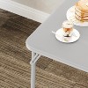 Acekool 33.7" Folding Card Table, Square PU Surface, Padded, Portable, Steel Frame, Black, for 4, Easy Storage - 4 of 4