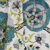 RLF Home Floribunda Tailored 100% Cotton with Fully Lined 3" Rod Pocket Valnance for Windows 50" x 14" Turquoise - 4 of 4