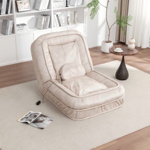 LAOTIES Upholstered Human Dog Bed For Adults And Pets,Adjustable Floor Sofa With Massage Cushion And Velvet Surround - 1 of 4