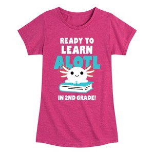 Girls' - Instant Message - Learn Alotl In 2nd Grade Fitted Short Sleeve Graphic T-Shirt - 1 of 4