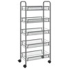 vidaXL 5-Tier Kitchen Trolley Gray 18.1 in.x10.2 in.x41.3 in. Iron - 2 of 4