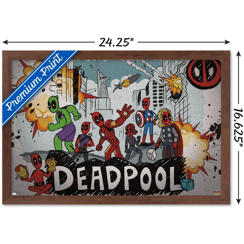 Trends International Marvel Deadpool & Wolverine - Avengers Framed Wall Poster Prints, 3 of 7