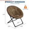 Living Room Saucer Chair, Faux Fur Comfy Folding Chair w/Metal Frame, Soft Plush Folding Lounge Chair, Reading Chair - 2 of 4