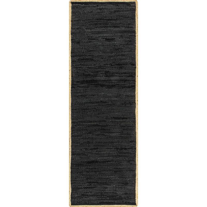 nuLOOM Sabby Hand Woven Leather Flatweave Area Rug, 1 of 11