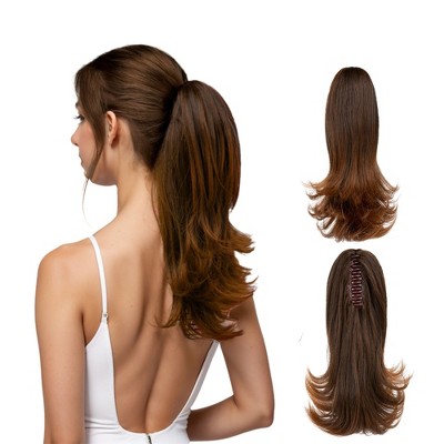 Alilang 12 Inch Claw Clip Ponytail Extension for Curly Hair Natural Looking Longer Ponytail Attachment