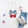 Simply Sage Market Women's Coquette Patriotic Cherries Graphic Racerback Tank - 3 of 3