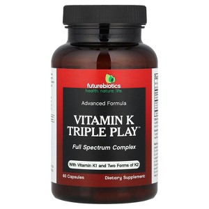 Futurebiotics Vitamin K Triple Play™, 550 mcg, 60 Capsules - 1 of 3