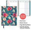 Undated Family Planner – 8.5" x 11" Weekly/Monthly Calendar for 5+ People, Meal Planning, Budgeting, Habit Tracker – Hardcover (Teal Floral) - 2 of 4