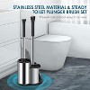Hideaway Toilet Plunger and Brush Set - Discreet Covered Caddy Conceals Tools in Plain Sight, Heavy-Duty Combo for a Tidy Bathroom - 3 of 4