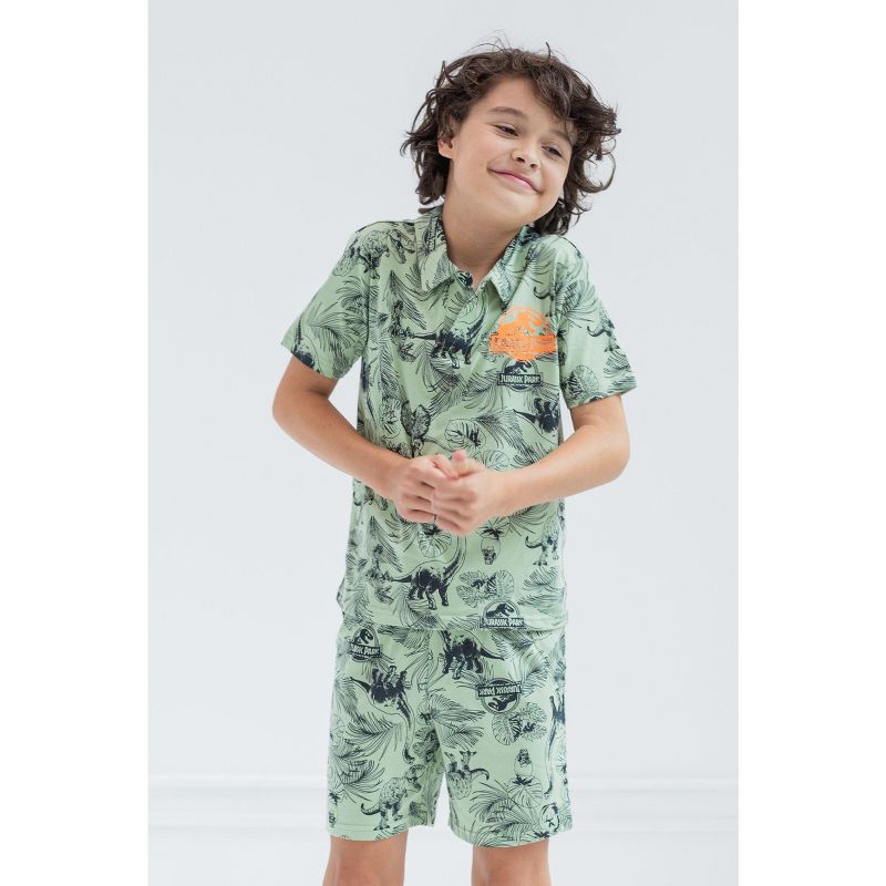 Jurassic Park T-Rex Polo Shirt and Shorts Toddler to Big Kid, 4 of 8