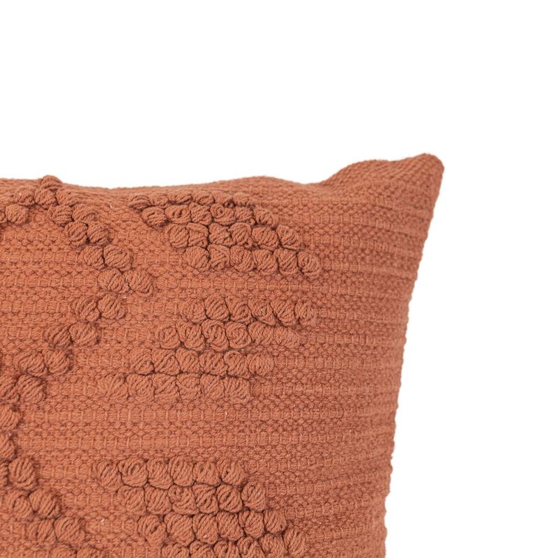 20x20 Inch Hand Woven Rust Southwest Geo Pillow Cotton With Polyester Fill by Foreside Home & Garden, 6 of 8