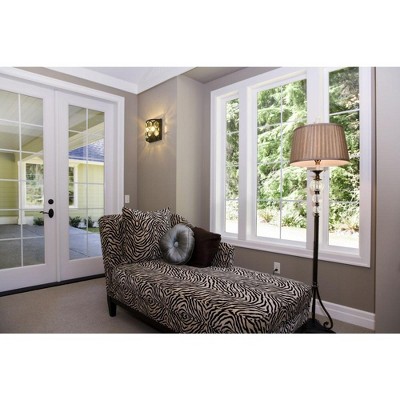 Dealey Matte Black Steel 2-Light Wall Sconce with Crystal Droplets