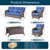 6 Pieces Gymojoy Sofa Chairs Table with Swivel Chairs - 2 of 4