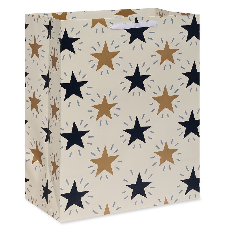 Graduation Large Gift Bag Stars Gold and Black, 1 of 4
