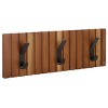 Fraizer 3 Hook Wall Mounted Coat Rack - STG5000A - Natural Acacia/Black - Safavieh - 4 of 4