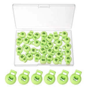 Unique Bargains Plastic Adjustable Draw String Clip Ends Spring-Loaded Buckle Round Cord Locks 30 Pcs - 1 of 3