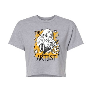 Women's - Disney - Rapunzel The Artist Cropped Graphic T-Shirt - 1 of 4