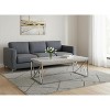 HomeRoots 47" Gray And Silver Iron Coffee Table - 2 of 4