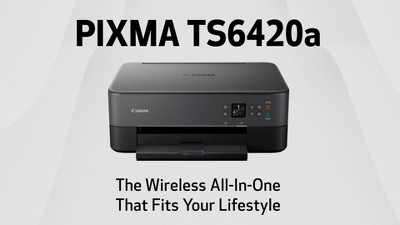 Canon PIXMA TS6420a All-in-One Wireless Inkjet Printer [Print,Copy,Scan],  Black, Works with Alexa