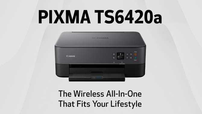 Canon Pixma TS6420A Wireless Inkjet All-In-One Printer - Black, 2 of 7, play video