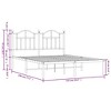 vidaXL Metal Bed Frame with Headboard and Extra Storage Space - Robust and Elegant Steel Construction - 3 of 4