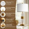 ROTTOGOON Table Lamp Set of 2 for Living Room with USB A+C Ports, Gold Bedside Lamps for Bedrooms Home Office Decor (2700K LED Bulb Included) - 3 of 4