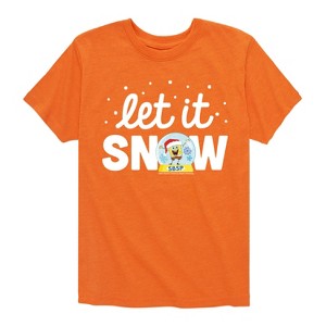 Boys' - SpongeBob SquarePants - Let It Snow Short Sleeve Graphic T-Shirt - 1 of 4