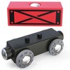 Hape: Steam-Era Freight Train - Red & Black - 3pc Wooden Locomotive Toy,Ages 3+ - 4 of 4