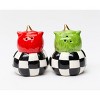 Kevins Gift Shoppe Ceramic Black and White Owl Salt And Pepper Shakers - image 2 of 4