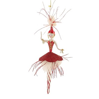 Italian Ornaments 10.0" Ruby Mint Ornament Vegas Showgirl Diva  -  Tree Ornaments