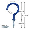 Unique Bargains Home Office Vinyl Coated Metal Ceiling Hooks 2" 10 Pcs - 2 of 4