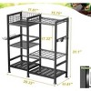 3-Tier Garage & Garden Tool Organizer - Heavy-duty freestanding rack with shelves & long-handled slots for yard shed & lawn. - 2 of 2
