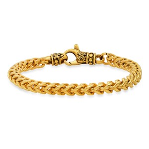 Steeltime Men's stainless steel wheat chain bracelet - 1 of 4