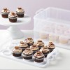 Juvale Clear Plastic 2 Tier Cupcake Carrier Storage Box Holder with Lid for 24 Cakes, 13.5x10.25x7.5 In - 3 of 4