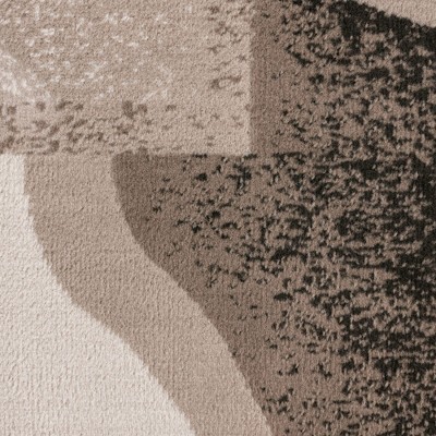 Taupe & Orange Reversible Easy-Care Synthetic Area Rug, 5'3"x7'5"