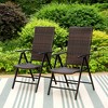 2pk Outdoor Wicker Dining Chairs with Aluminum Frame - Captiva Designs: Weather-Resistant, Foldable - 3 of 4