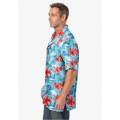 KingSize KS Island Printed Rayon Short-Sleeve Shirt