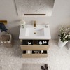 Whisen Freestanding Bathroom Vanity with Stone Resin Sink, U-Shaped Interior, 2 Soft-Close Drawers, Pre-Assembled Cabinet - 3 of 4