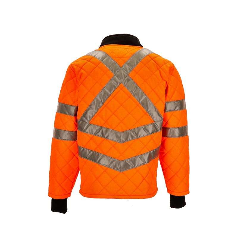 RefrigiWear HiVis Insulated Diamond Quilted Water Repellent Jacket, 4 of 8