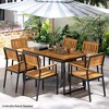 Costway 7 PCS Outdoor Dining Set for 6 with Metal Frame Umbrella Hole for Garden Porch - 4 of 4