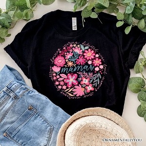 Inspiring Floral Mama T-Shirt, White, Black and Natural Boho Tee for Strong and Loving Mothers| OrnamentallyYou - 1 of 4