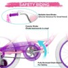 SKONYON Bike for 3-12 Years Old, Kids Bike with Training Wheels, Streamers, Basket and Doll Seat - 3 of 4
