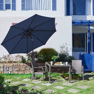 HYLEORY 120" Lighted Market Umbrella/ Size: 94.5" H x 120" W x 120" D - 1 of 4