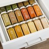 Talented Kitchen 145 Preprinted Spice Jar Labels with Seasoning Stickers, Numbers, White All Caps Letters on Clear Water Resistant Vinyl - 3 of 4